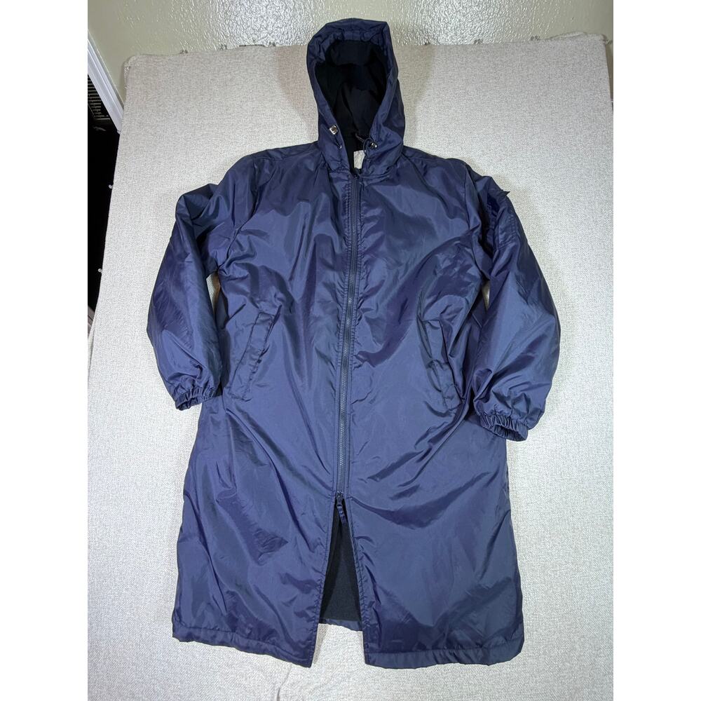 Adoretex Womens Medium Blue Long Parka Zip Front Hooded Jacket Insulated Winter
